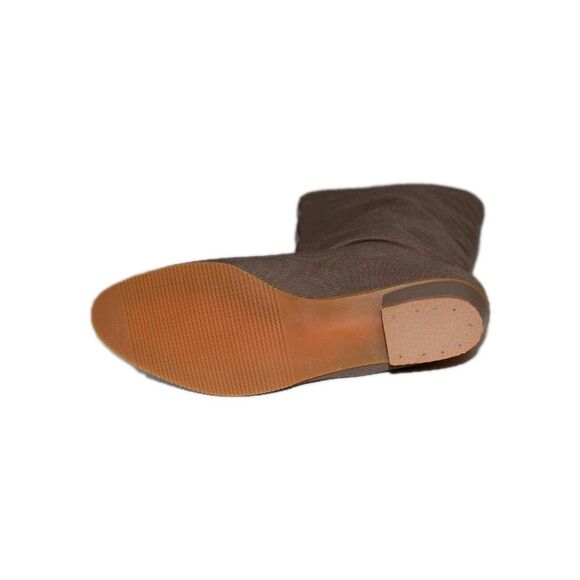 Vintage Golo Rain Boots Taupe Fabric Faux Sherpa Lining Size 8M NIB - Picture 9 of 9